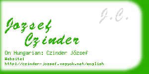 jozsef czinder business card